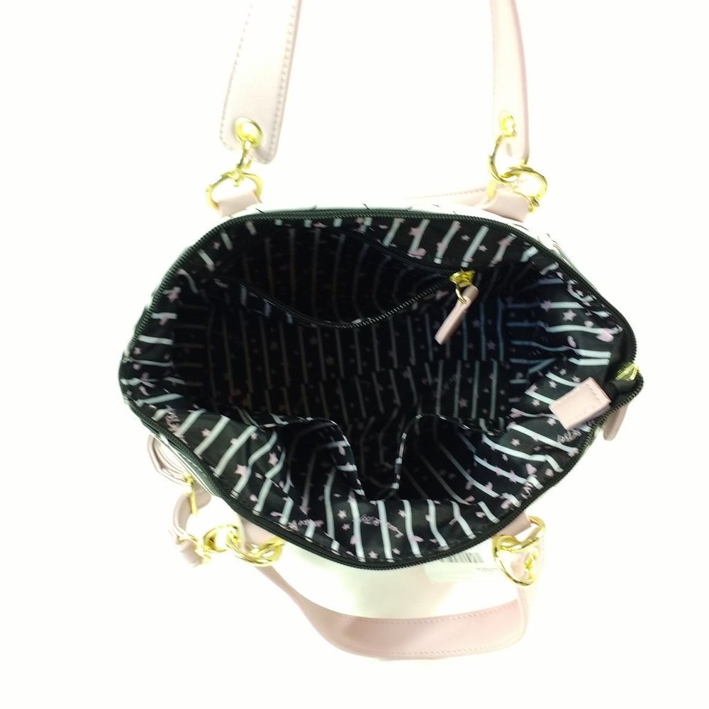 Luv Betsey Johnson White Black Quilted Satchel_7